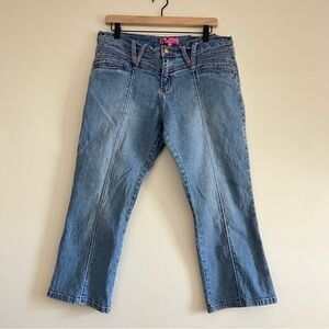 Vintage y2k medium washed capri jeans, Nesso, size 15